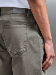 Relaxed Fit Denim Short in Olive