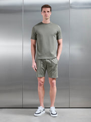 Textured Interlock Short in Sage