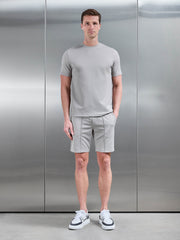 Textured Interlock Short in Stone