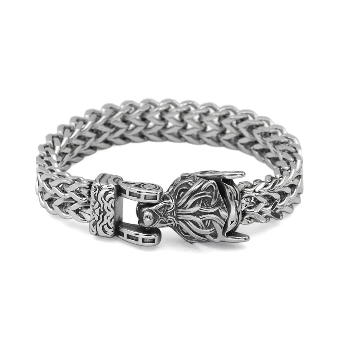 Ancestral Wolf Bracelet in Stainless Steel
