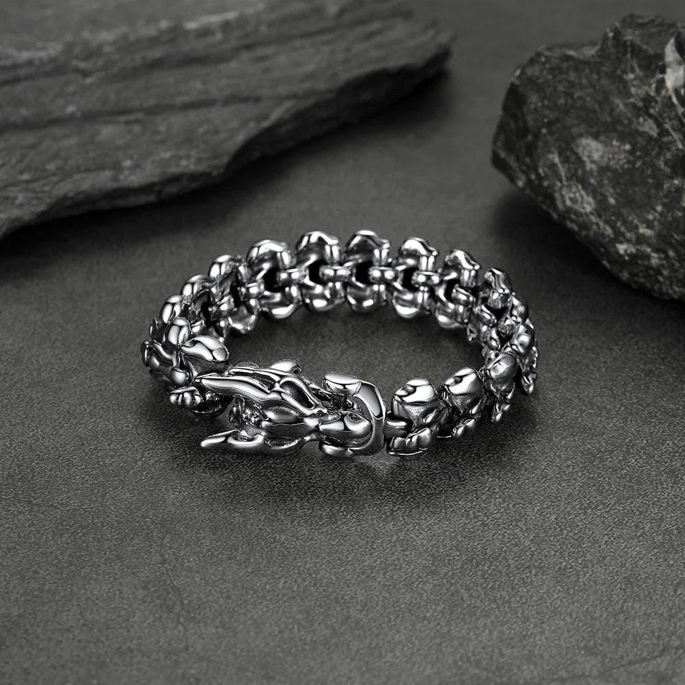 Norse Dragon Bracelet in Stainless Steel