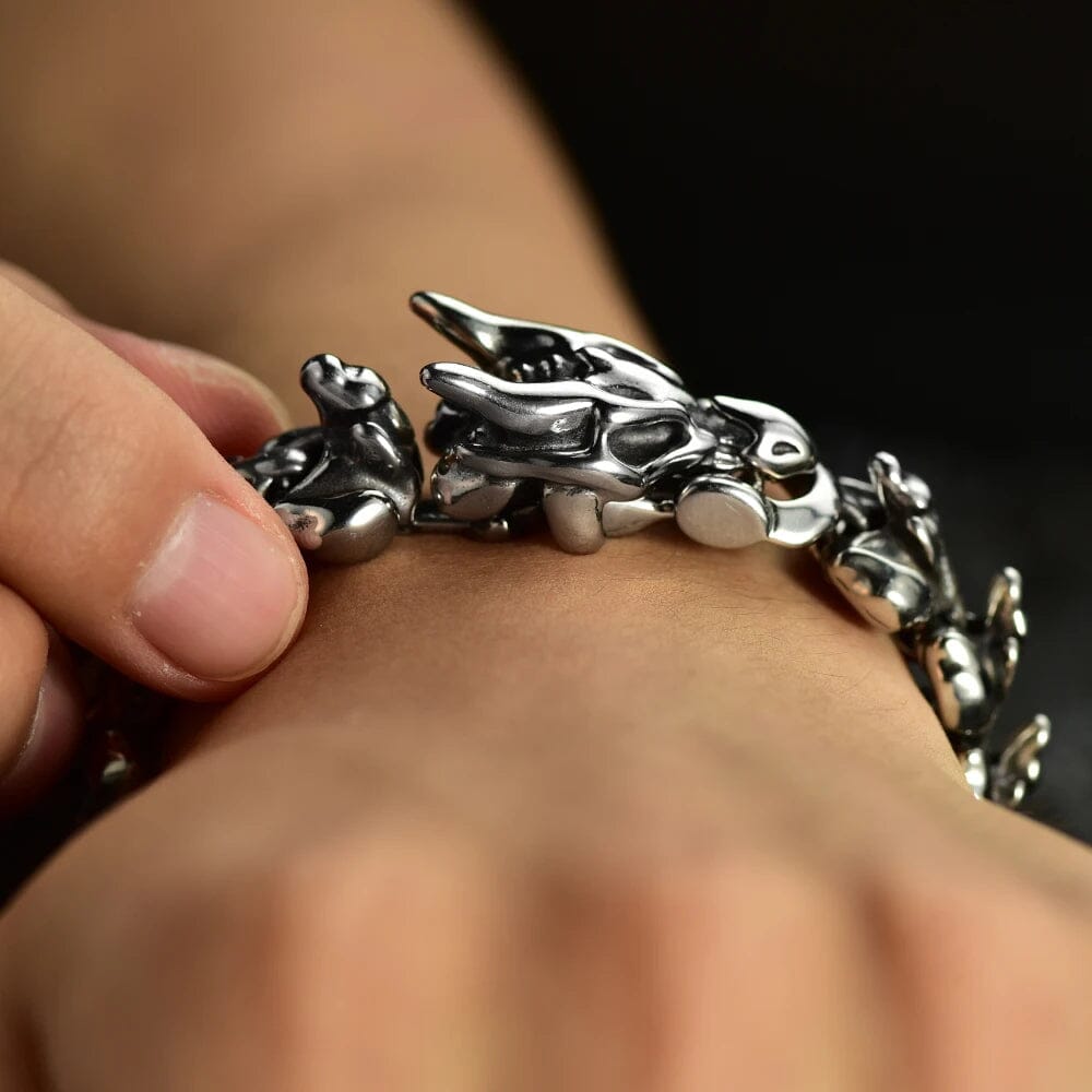 Norse Dragon Bracelet in Stainless Steel