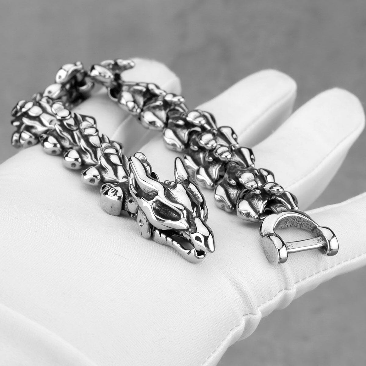 Norse Dragon Bracelet in Stainless Steel